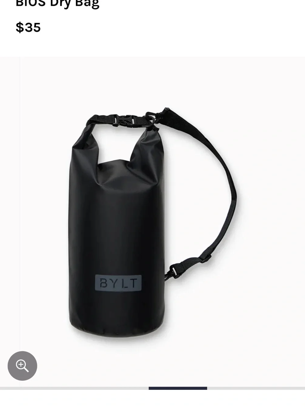 BYLT Basics Black Roll-Top Dry Duffel Bag